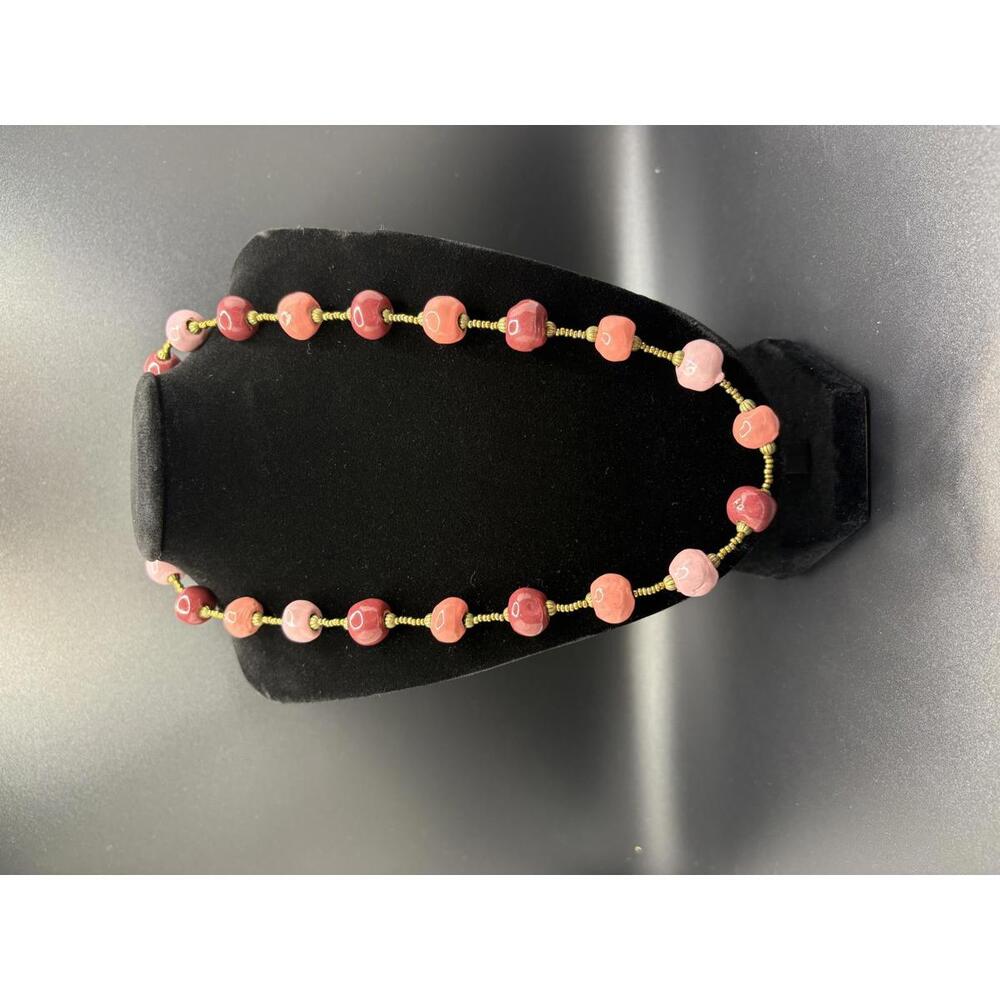 Vintage Ceramic Beaded Necklace